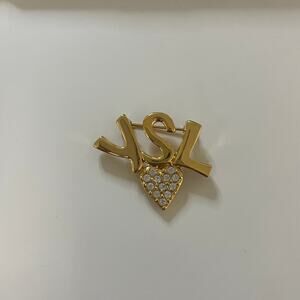 YSL Vintage Heart Brooch